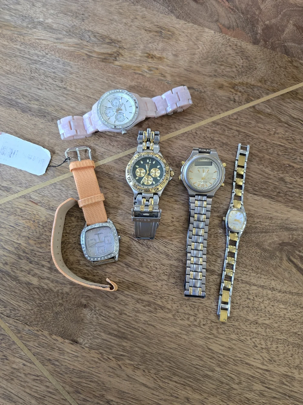 Fossil Two-Tone Stainless Steel Chronograph Watch - Gold & Silver Parts Only